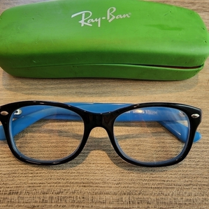 Ray Ban Children's‎ Eye Glass Frames Blue Black With Ray Ban Case